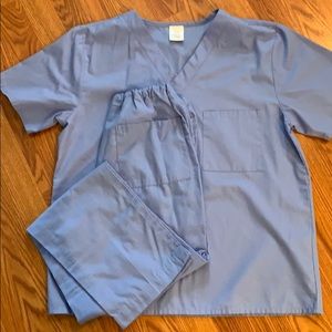 💕Nursing scrub set size small ceil blue
